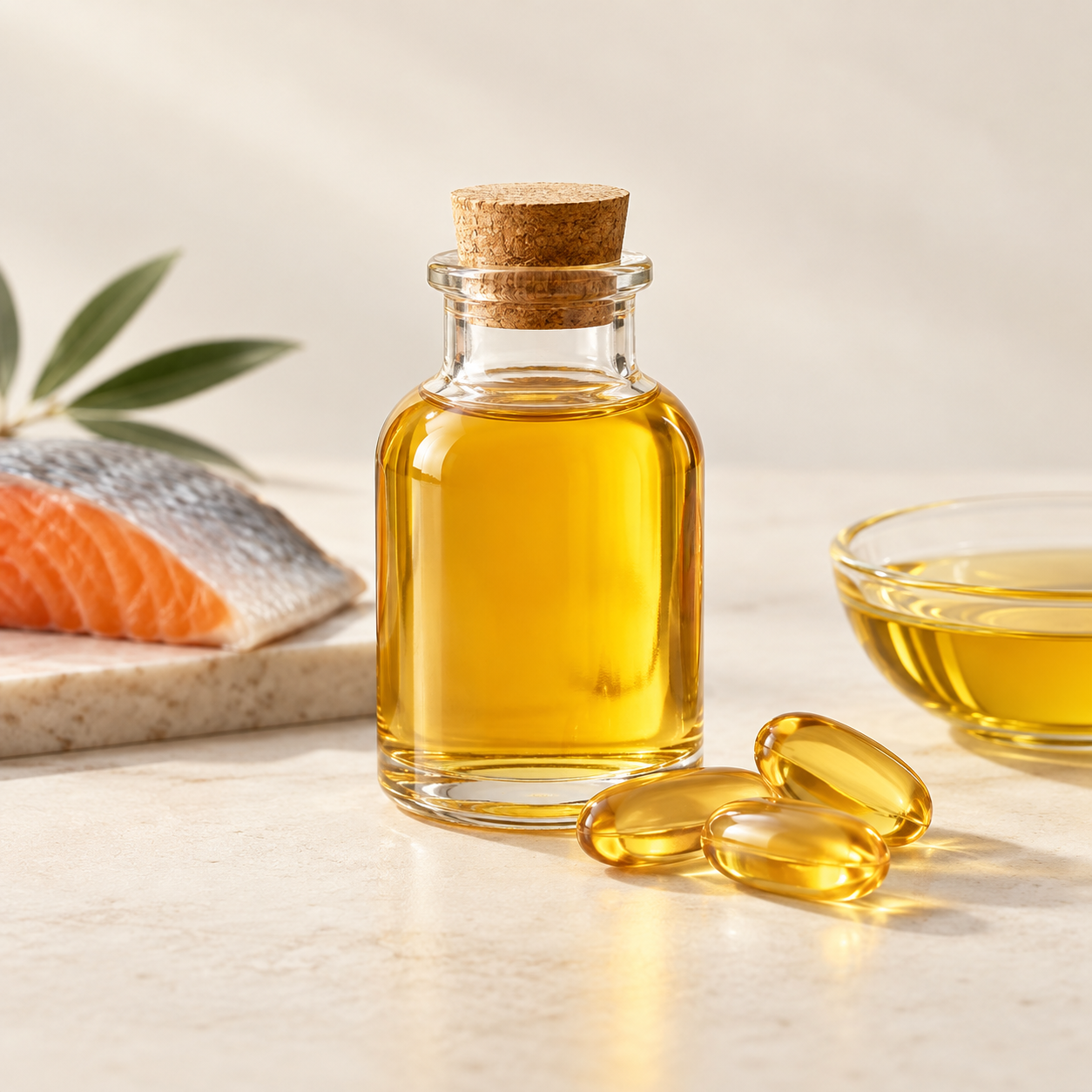 Illustration of fish oil